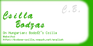 csilla bodzas business card